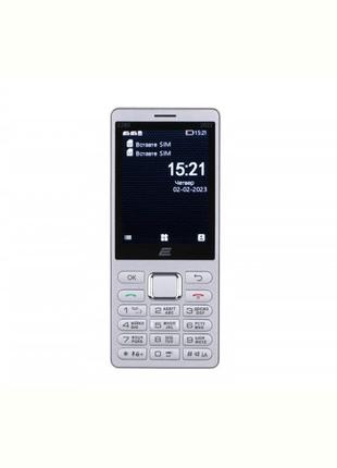 Мобільний телефон 2E E280 2022 Dual Sim Silver (688130245227)