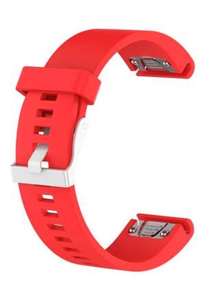 Ремінець для Garmin QuickFit 20 Smooth Silicone Band Red (QF20...