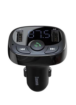 АЗП з FM-модулятор Baseus T Shaped S-09A Car Bluetooth MP3 Pla...