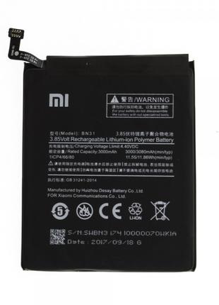 Аккумулятор Xiaomi Redmi Note 5A, Mi A1, Mi 5X, BN31 (3000 mAh)