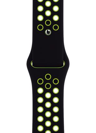 Ремінець для Apple Watch (38-40mm) Nike Sport Band Black/Green