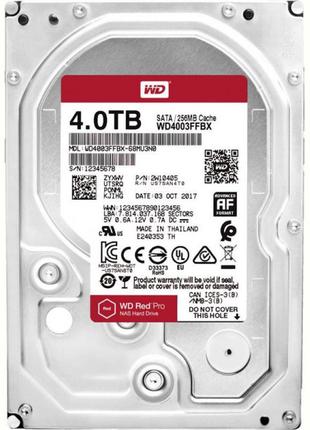 Накопичувач HDD SATA 4.0TB WD Red Pro NAS 7200 rpm 256MB (WD40...