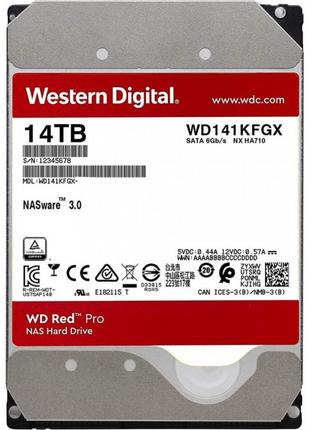 Накопичувач HDD SATA 14.0TB WD Red Pro NAS 7200 rpm 512 MB (WD...