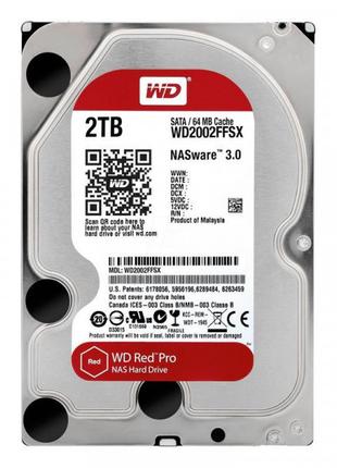 Накопитель HDD SATA 2.0TB WD Red Pro NAS 7200rpm 64MB (WD2002F...