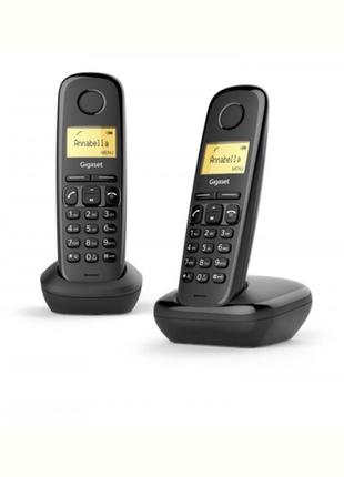 Радіотелефон DECT Gigaset A170 DUO Black (L36852H2802S301)