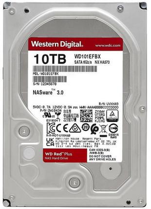Накопичувач HDD SATA 10.0TB WD Red Plus 7200 rpm 256 MB (WD101...