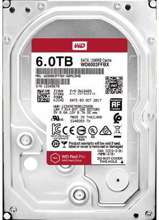 Накопичувач HDD SATA 6.0TB WD Red Pro NAS 7200 rpm 256MB (WD60...