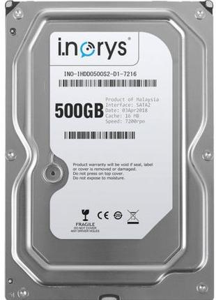 Накопитель HDD SATA 500GB i.norys 7200rpm 16MB (INO-IHDD0500S2...