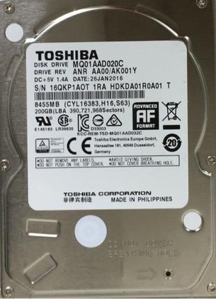 Накопичувач HDD 2.5" SATA 200 GB Toshiba 8MB 4200 rpm (MQ01AAD...