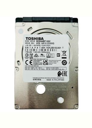 Накопитель HDD SATA 1.0TB Toshiba MQ04AB 5400rpm 128MB
(MQ04AB...
