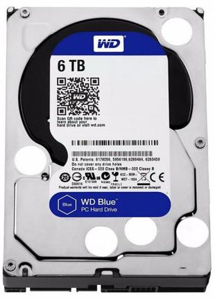 Накопичувач HDD SATA 6.0TB WD Blue 5400 rpm 256MB (WD60EZAZ)