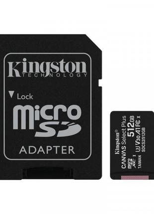 Картка пам'яті MicroSDXC 512 GB UHS-I/U3 Class 10 Kingston Can...