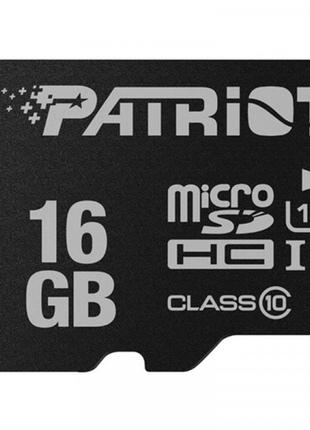 Картка пам'яті MicroSDHC 16 GB UHS-I Class 10 Patriot LX (PSF1...