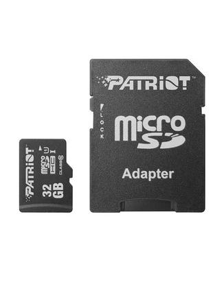 Картка пам'яті MicroSDHC 32 GB UHS-I Class 10 Patriot LX + SD-...