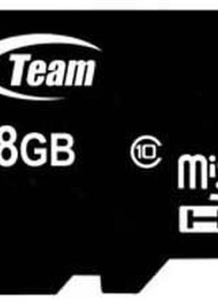 Картка пам'яті MicroSDHC 8 GB Class 10 Team + SD-adapter (TUSD...