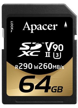 Картка пам'яті SDXC 64 GB UHS-II/U3 Class 10 Apacer (AP64GSDXC...