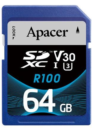 Картка пам'яті SDXC 64 GB UHS-I/U3 Class 10 Apacer (AP64GSDXC1...