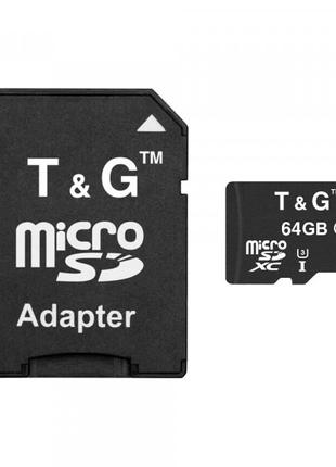 Картка пам'яті MicroSDXC 64 GB UHS-I U3 Class 10 T&G; + SD-ada...