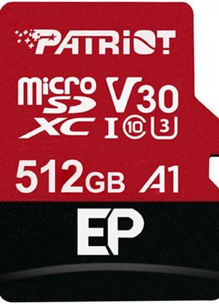 Картка пам'яті MicroSDXC 512 GB UHS-I/U3 Class 10 Patriot EP A...