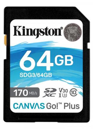 Картка пам'яті SDXC 64 GB UHS-I/U3 Class 10 Kingston Canvas Go...