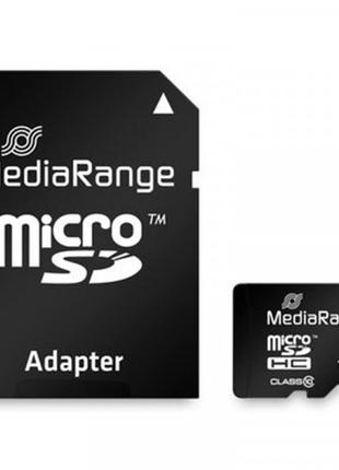 Картка пам'яті MicroSDHC 16 GB Class 10 MediaRange R45/W12MB/s...