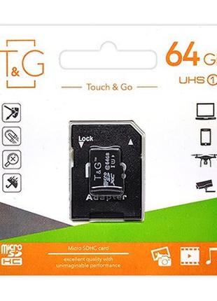 Картка пам'яті MicroSDXC 64 GB UHS-I Class 10 T&G; + SD-adapte...