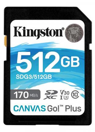 Картка пам'яті SDXC 512GB UHS-I/U3 Class 10 Kingston Canvas Go...