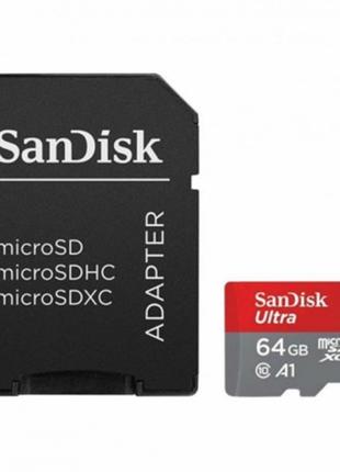 Картка пам'яті MicroSDXC 64 GB UHS-I Class 10 SanDisk Ultra A1...