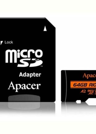 Картка пам'яті MicroSDXC 64 GB UHS-I/U3 Class 10 Apacer (AP64G...