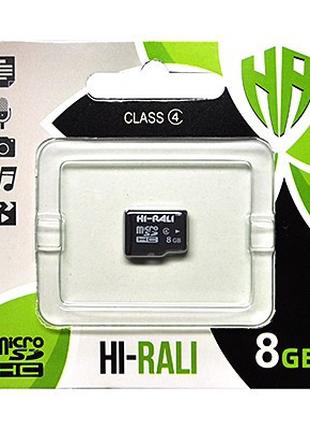 Картка пам'яті MicroSDHC 8GB Class 4 Hi-Rali (HI-8GBSDCL4-00)