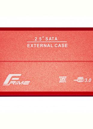Внешний карман Frime SATA HDD/SSD 2.5", USB 3.0, Metal, Red (F...