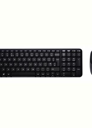 Комплект (клавіатура, миша) бездротовий Logitech MK220 Black U...