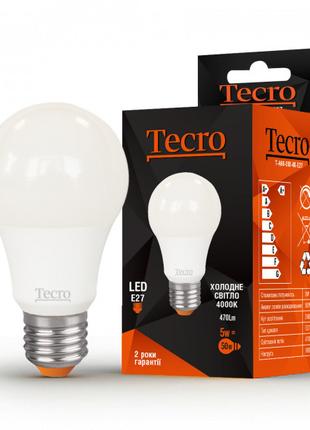 Лампа світлодіодна Tecro 5W E27 4000K (T-A60-5W-4K-E27)