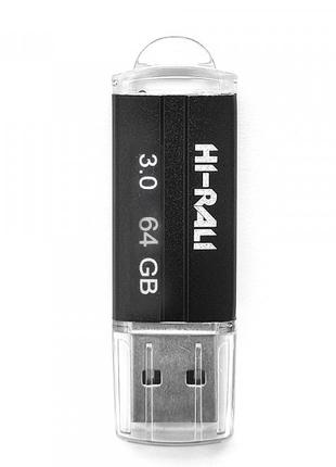 Флешнакопичувач USB3.0 64 GB Hi-Rali Corsair Series Black (HI-...