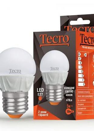 Лампа світлодіодна Tecro 5W E27 4000K (PRO-G45-5W-4K-E27)
