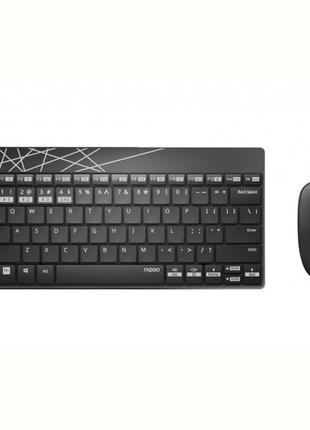 Комплект (клавіатура, миша) Rapoo 8000M Wireless Black