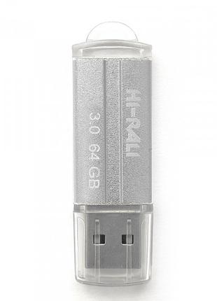 Флешнакопичувач USB3.0 64 GB Hi-Rali Corsair Series Silver (HI...