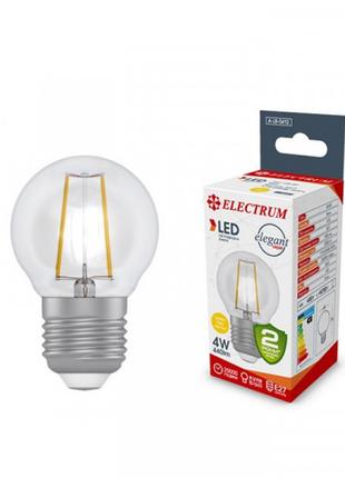 Лампа світлодіодна куля-ретро Electrum Filament 4W E27 2900 K ...