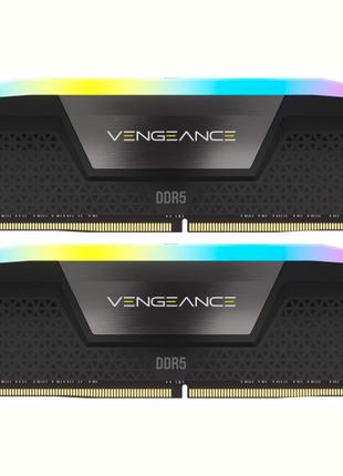 Модуль памяти DDR5 2x32GB/6400 Corsair Vengeance RGB Black
(CM...