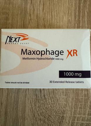 Maxophage (максофаж) XR 1000mg. 30 таблеток