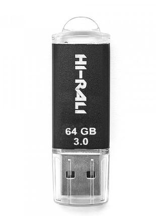 Флешнакопичувач USB3.0 64 GB Hi-Rali Rocket Series Black (HI-6...