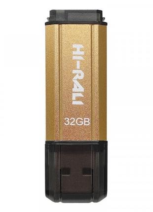 Флешнакопичувач USB 32 GB Hi-Rali Stark Series Gold (HI-32GBSTGD)