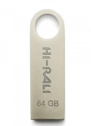 Флешнакопичувач USB 64 GB Hi-Rali Shuttle Series Silver (HI-64...