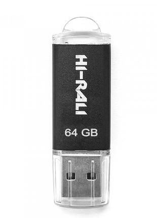 Флеш-накопитель USB 64GB Hi-Rali Rocket Series Black (HI-64GBV...