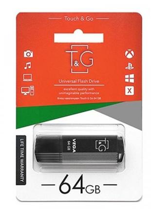 Флешнакопичувач USB 64 GB T&G; 121 Vega Series Black (TG121-64...