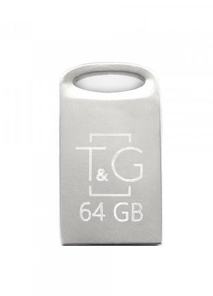 Флеш-накопитель USB 64GB T&G; 105 Metal Series Silver (TG105-64G)