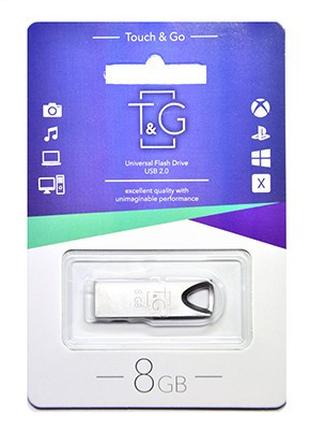 Флешнакопичувач USB 8GB T&G; 117 Metal Series Silver (TG117SL-8G)