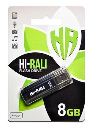 Флешнакопичувач USB 8GB Hi-Rali Stark Series Black (HI-8GBSTBK)