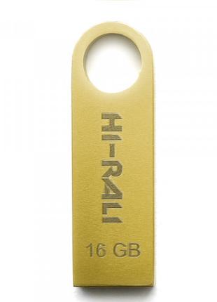 Флешнакопичувач USB 16 GB Hi-Rali Shuttle Series Gold (HI-16GB...