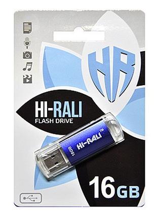 Флешнакопичувач USB 16 GB Hi-Rali Rocket Series Blue (HI-16GBV...